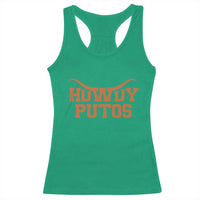 Howdy Putos Racerback Tank Top Funny Western Cowboy Spanish Slang - Wonder Print Shop