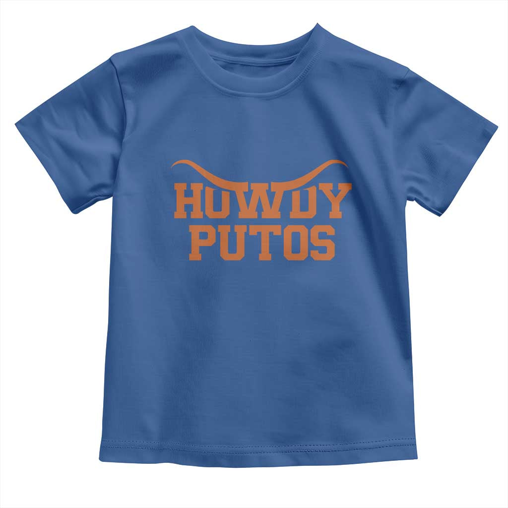 Howdy Putos Toddler T Shirt Funny Western Cowboy Spanish Slang - Wonder Print Shop