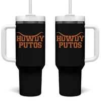 Howdy Putos Tumbler With Handle Funny Western Cowboy Spanish Slang - Wonder Print Shop