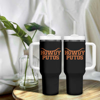 Howdy Putos Tumbler With Handle Funny Western Cowboy Spanish Slang - Wonder Print Shop