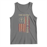 One Nation Under God Tank Top American Flag 4th Of July Patriotic Christian - Wonder Print Shop