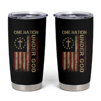 One Nation Under God Tumbler Cup American Flag 4th Of July Patriotic Christian - Wonder Print Shop