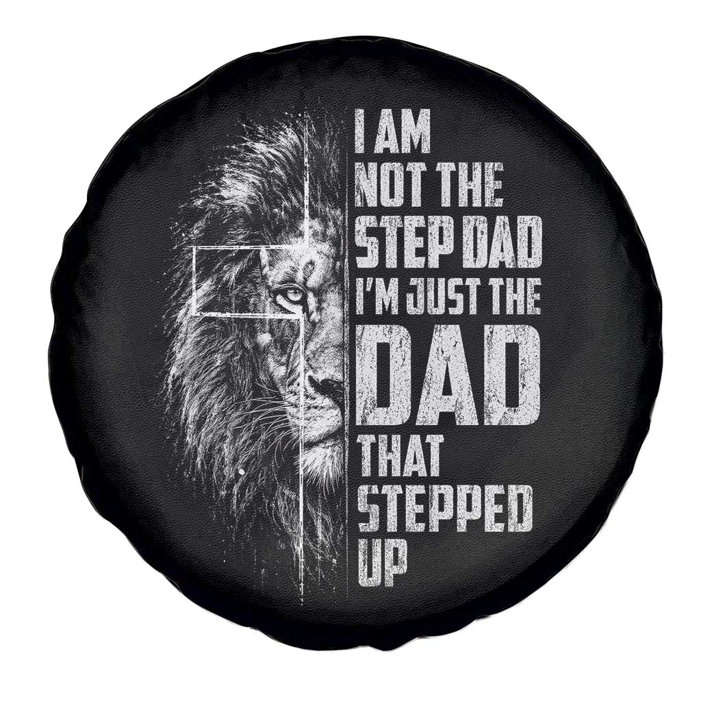 Bonus Dad Spare Tire Cover Stepdad Gifts From Stepdaughter Stepson Cross Lion Stepped Up Dad