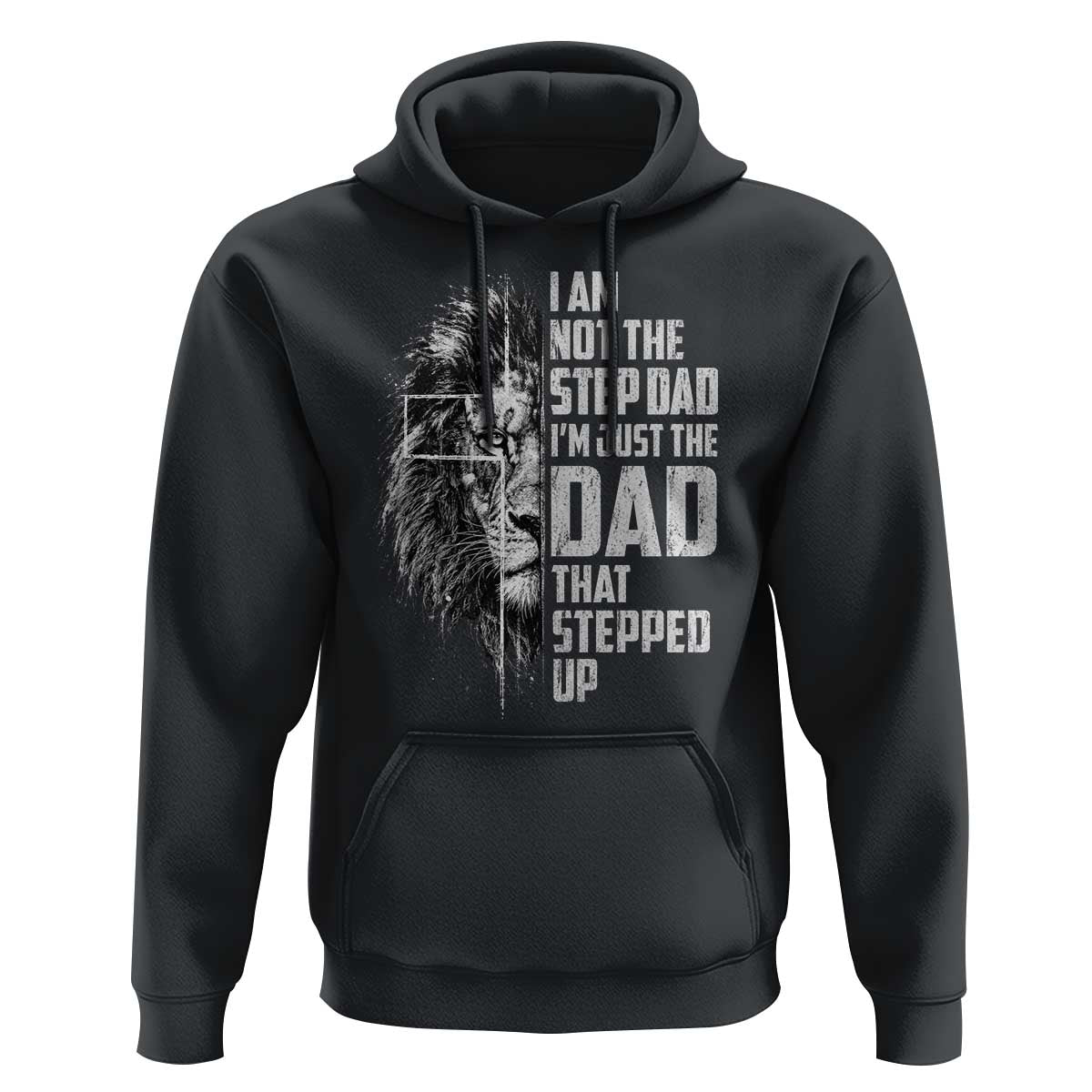 Bonus Dad Hoodie Stepdad Gifts From Stepdaughter Stepson Cross Lion Stepped Up Dad
