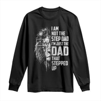 Bonus Dad Long Sleeve Shirt Stepdad Gifts From Stepdaughter Stepson Cross Lion Stepped Up Dad