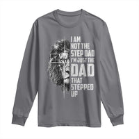 Bonus Dad Long Sleeve Shirt Stepdad Gifts From Stepdaughter Stepson Cross Lion Stepped Up Dad