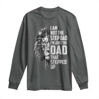 Bonus Dad Long Sleeve Shirt Stepdad Gifts From Stepdaughter Stepson Cross Lion Stepped Up Dad