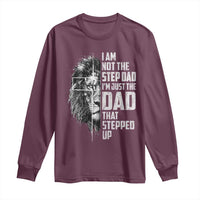 Bonus Dad Long Sleeve Shirt Stepdad Gifts From Stepdaughter Stepson Cross Lion Stepped Up Dad