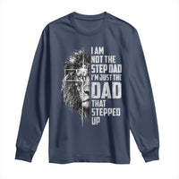 Bonus Dad Long Sleeve Shirt Stepdad Gifts From Stepdaughter Stepson Cross Lion Stepped Up Dad