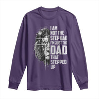 Bonus Dad Long Sleeve Shirt Stepdad Gifts From Stepdaughter Stepson Cross Lion Stepped Up Dad