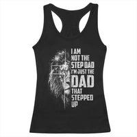 Bonus Dad Racerback Tank Top Stepdad Gifts From Stepdaughter Stepson Cross Lion Stepped Up Dad