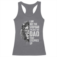 Bonus Dad Racerback Tank Top Stepdad Gifts From Stepdaughter Stepson Cross Lion Stepped Up Dad