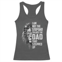 Bonus Dad Racerback Tank Top Stepdad Gifts From Stepdaughter Stepson Cross Lion Stepped Up Dad