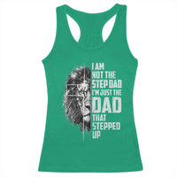 Bonus Dad Racerback Tank Top Stepdad Gifts From Stepdaughter Stepson Cross Lion Stepped Up Dad