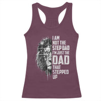 Bonus Dad Racerback Tank Top Stepdad Gifts From Stepdaughter Stepson Cross Lion Stepped Up Dad