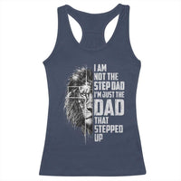 Bonus Dad Racerback Tank Top Stepdad Gifts From Stepdaughter Stepson Cross Lion Stepped Up Dad