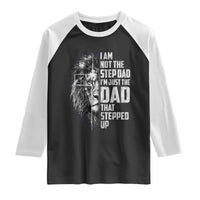 Bonus Dad Raglan Shirt Stepdad Gifts From Stepdaughter Stepson Cross Lion Stepped Up Dad
