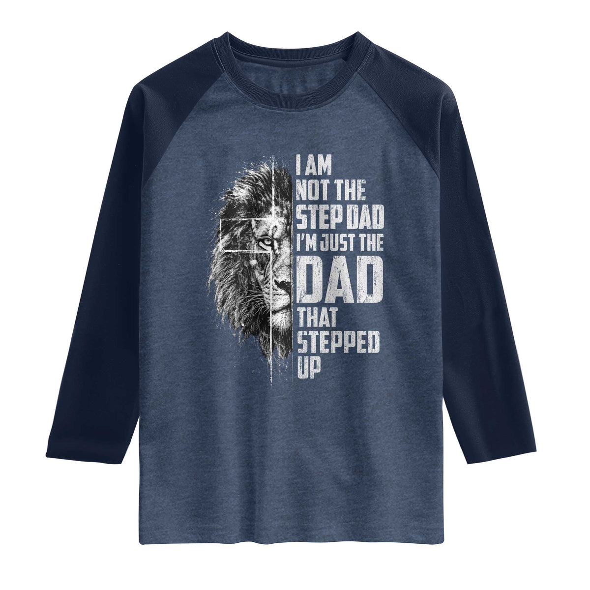 Bonus Dad Raglan Shirt Stepdad Gifts From Stepdaughter Stepson Cross Lion Stepped Up Dad