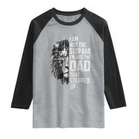 Bonus Dad Raglan Shirt Stepdad Gifts From Stepdaughter Stepson Cross Lion Stepped Up Dad