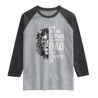 Bonus Dad Raglan Shirt Stepdad Gifts From Stepdaughter Stepson Cross Lion Stepped Up Dad