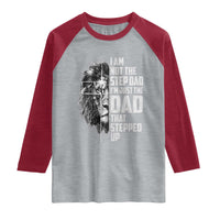 Bonus Dad Raglan Shirt Stepdad Gifts From Stepdaughter Stepson Cross Lion Stepped Up Dad