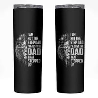 Bonus Dad Skinny Tumbler Stepdad Gifts From Stepdaughter Stepson Cross Lion Stepped Up Dad