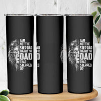 Bonus Dad Skinny Tumbler Stepdad Gifts From Stepdaughter Stepson Cross Lion Stepped Up Dad