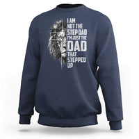 Bonus Dad Sweatshirt Stepdad Gifts From Stepdaughter Stepson Cross Lion Stepped Up Dad