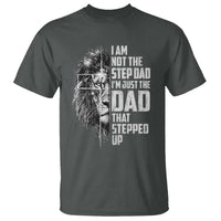 Bonus Dad T Shirt Stepdad Gifts From Stepdaughter Stepson Cross Lion Stepped Up Dad