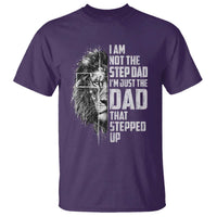 Bonus Dad T Shirt Stepdad Gifts From Stepdaughter Stepson Cross Lion Stepped Up Dad