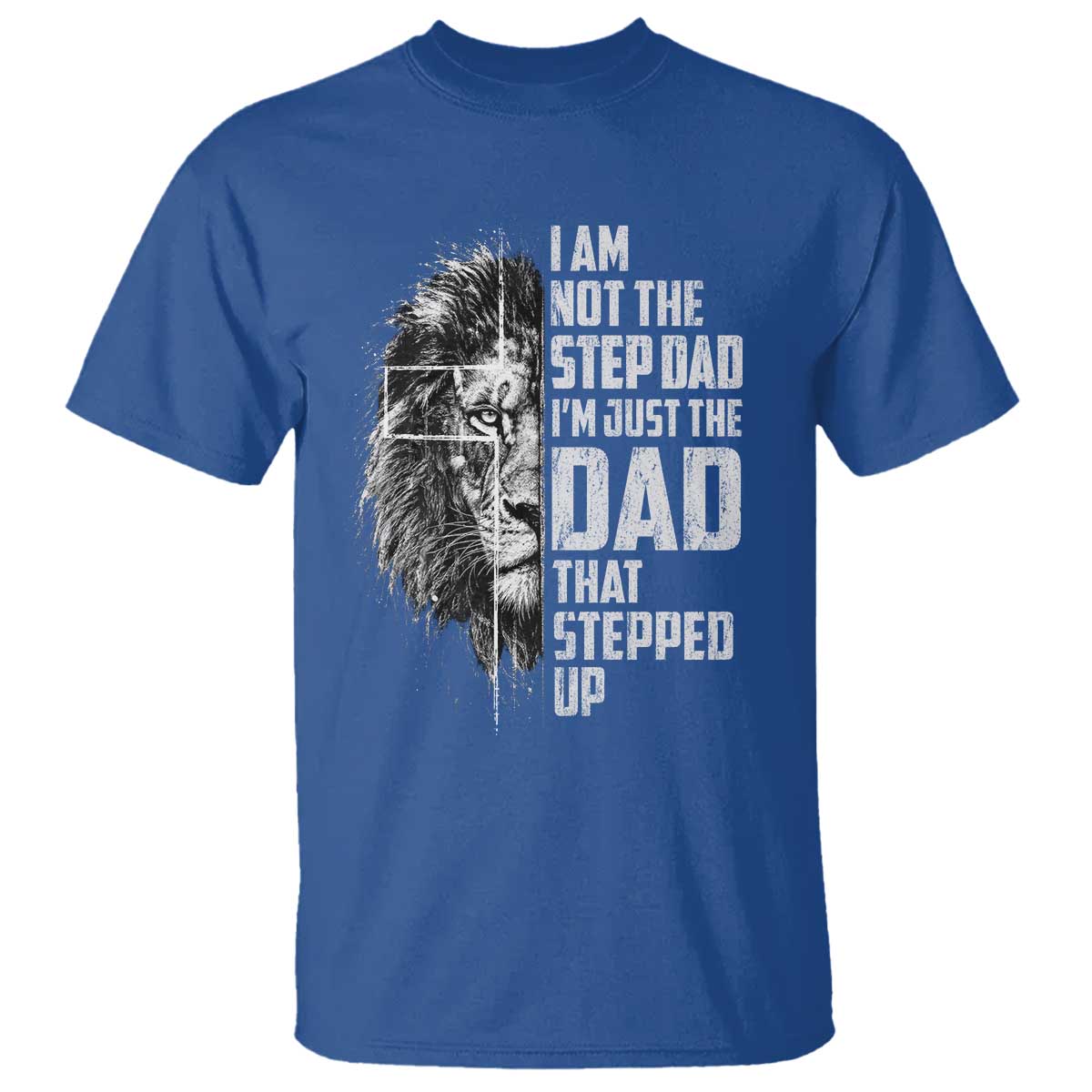 Bonus Dad T Shirt Stepdad Gifts From Stepdaughter Stepson Cross Lion Stepped Up Dad