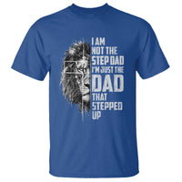 Bonus Dad T Shirt Stepdad Gifts From Stepdaughter Stepson Cross Lion Stepped Up Dad