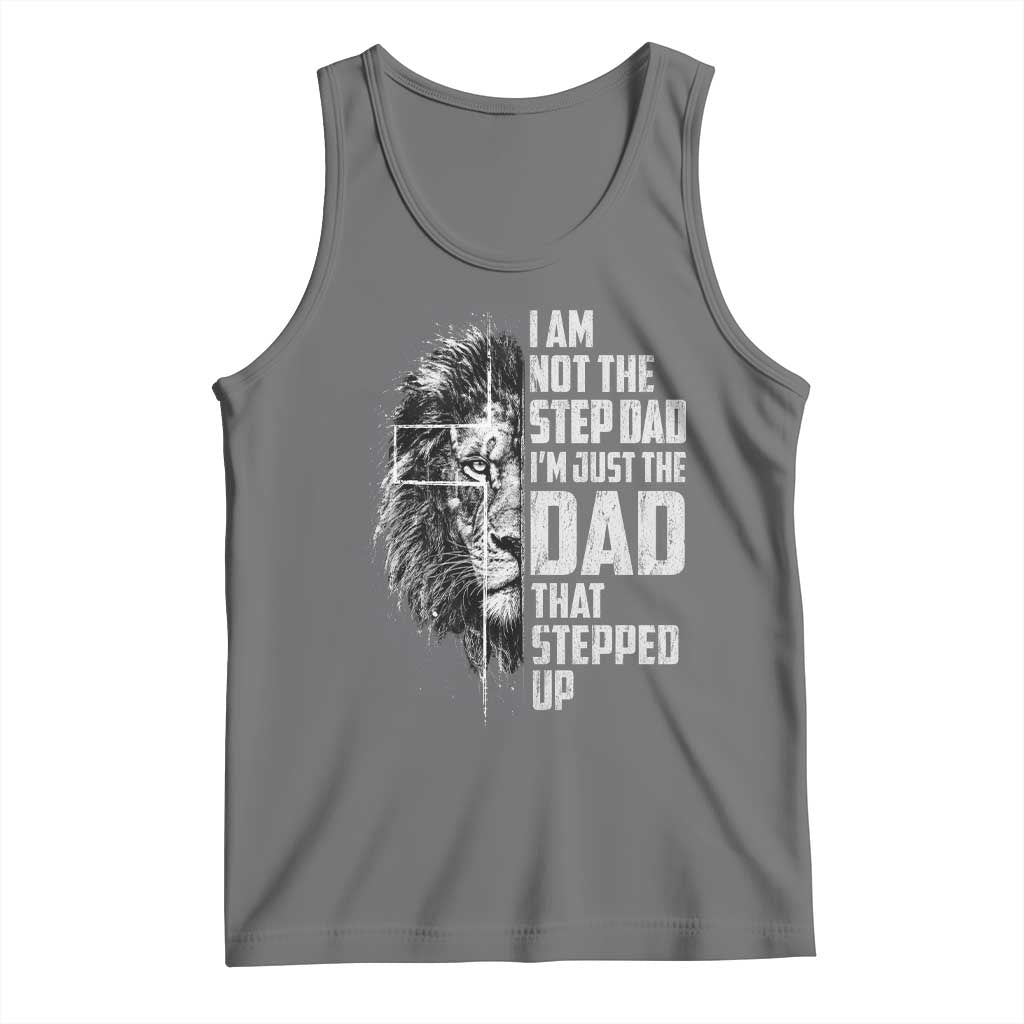 Bonus Dad Tank Top Stepdad Gifts From Stepdaughter Stepson Cross Lion Stepped Up Dad