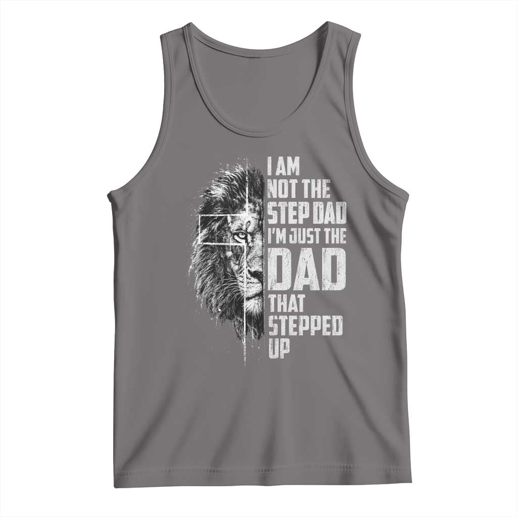 Bonus Dad Tank Top Stepdad Gifts From Stepdaughter Stepson Cross Lion Stepped Up Dad