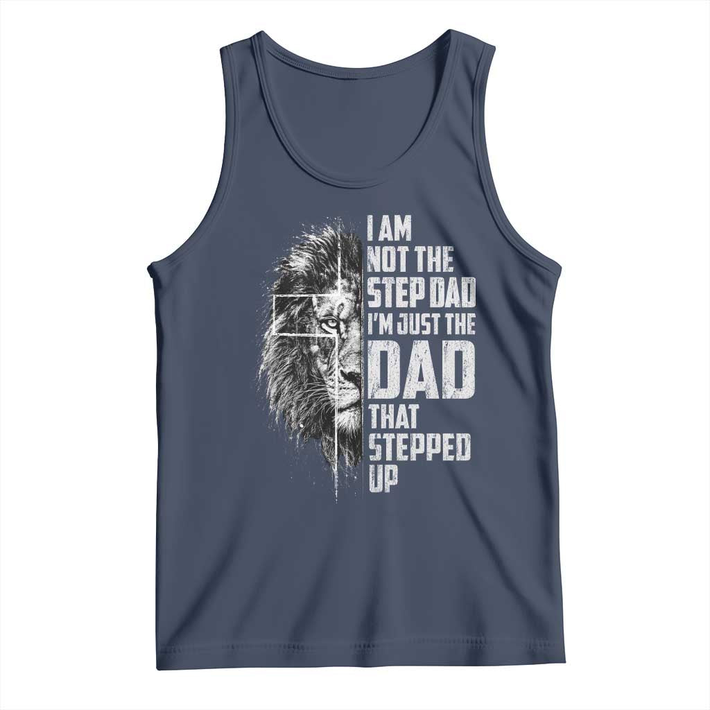 Bonus Dad Tank Top Stepdad Gifts From Stepdaughter Stepson Cross Lion Stepped Up Dad