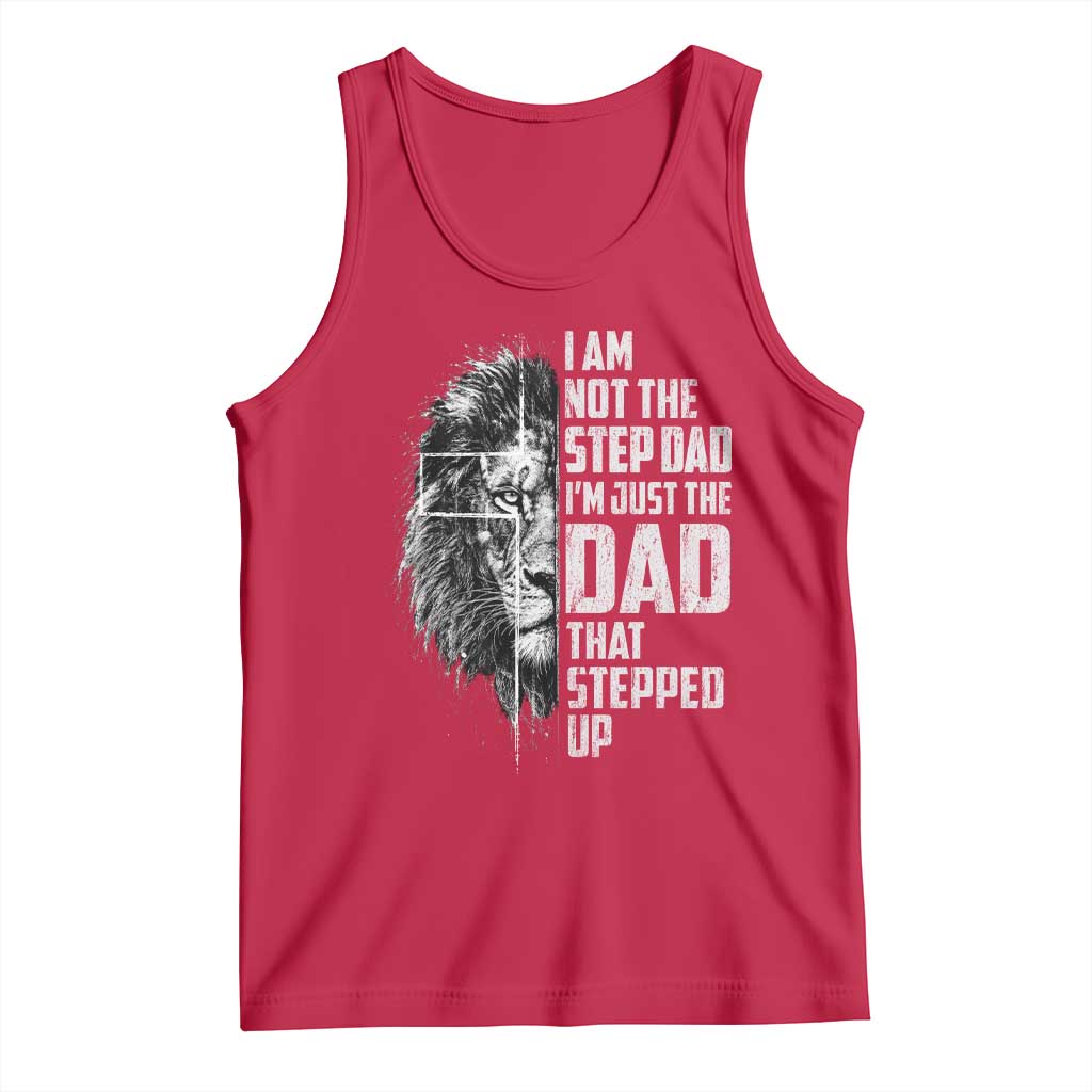 Bonus Dad Tank Top Stepdad Gifts From Stepdaughter Stepson Cross Lion Stepped Up Dad