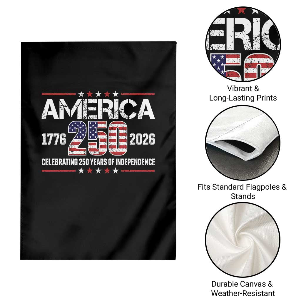 250th Anniversary Garden Flag American 250 Years Birthday Patriotic 1776 2026