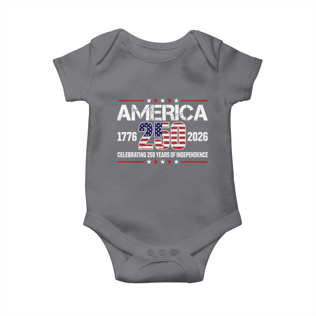 250th Anniversary Baby Onesie American 250 Years Birthday Patriotic 1776 2026