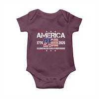 250th Anniversary Baby Onesie American 250 Years Birthday Patriotic 1776 2026