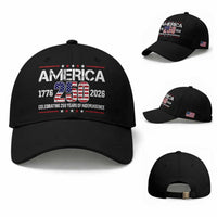 250th Anniversary Baseball Cap American 250 Years Birthday Patriotic 1776 2026
