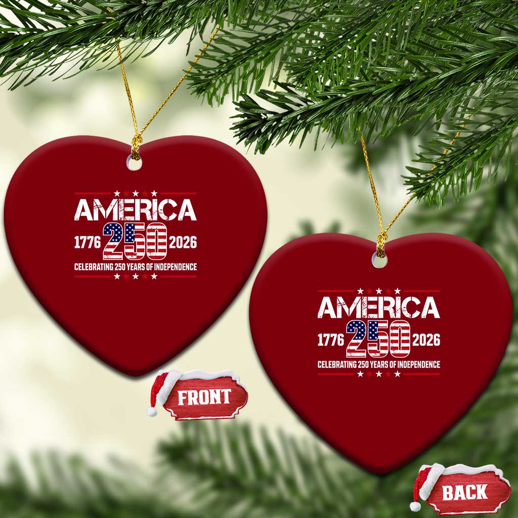 250th Anniversary Ceramic Ornament American 250 Years Birthday Patriotic 1776 2026