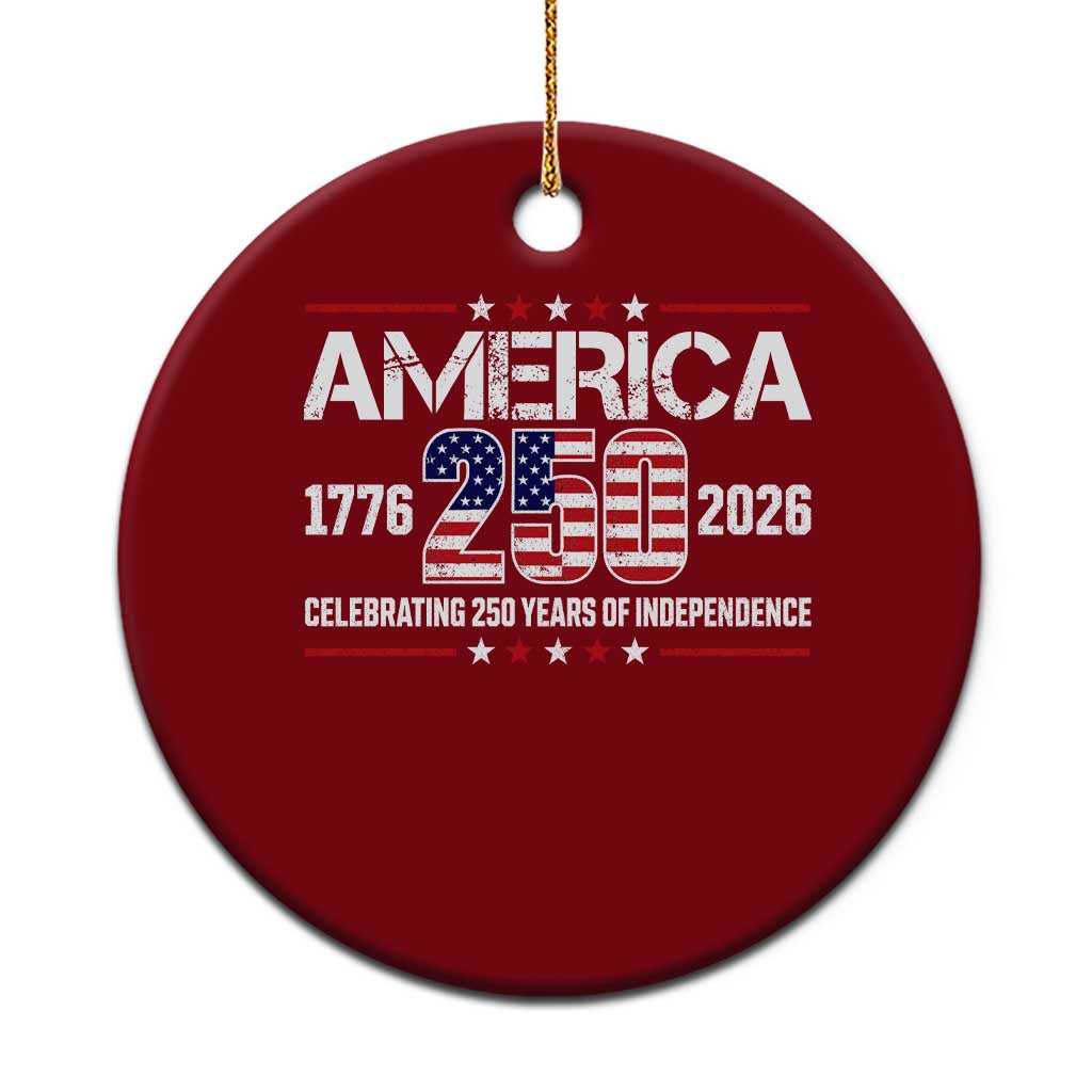250th Anniversary Ceramic Ornament American 250 Years Birthday Patriotic 1776 2026