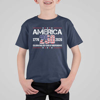 250th Anniversary T Shirt For Kid American 250 Years Birthday Patriotic 1776 2026