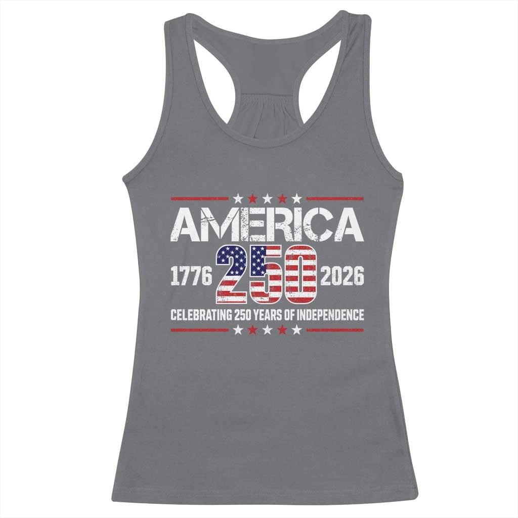 250th Anniversary Racerback Tank Top American 250 Years Birthday Patriotic 1776 2026