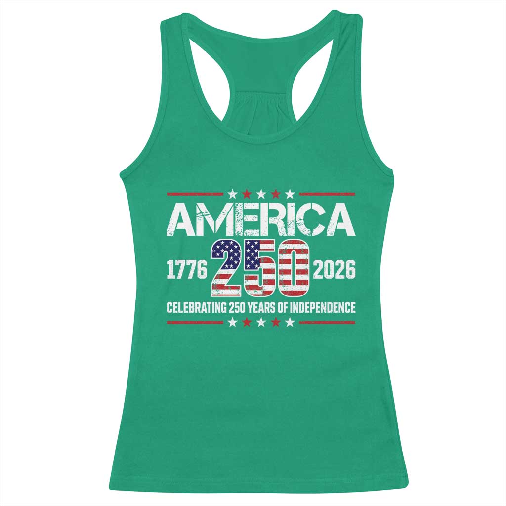 250th Anniversary Racerback Tank Top American 250 Years Birthday Patriotic 1776 2026
