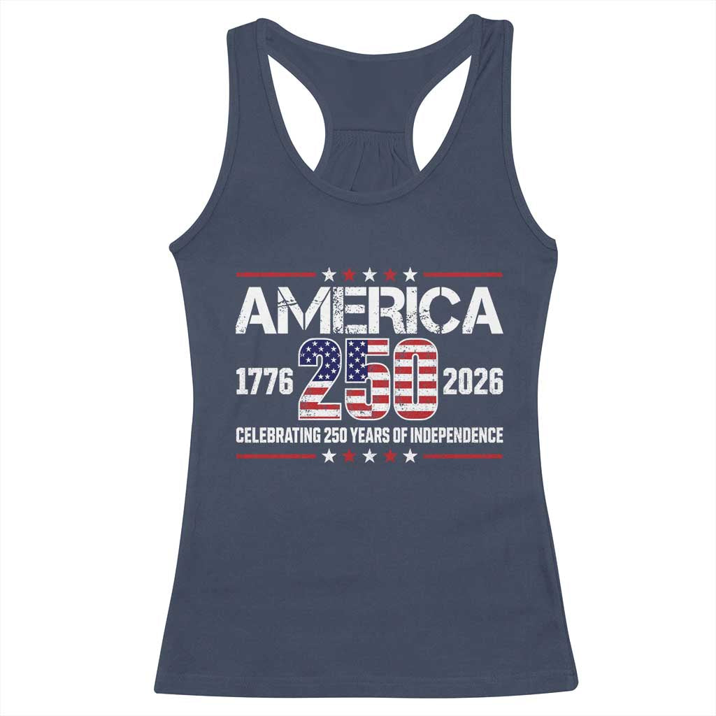250th Anniversary Racerback Tank Top American 250 Years Birthday Patriotic 1776 2026