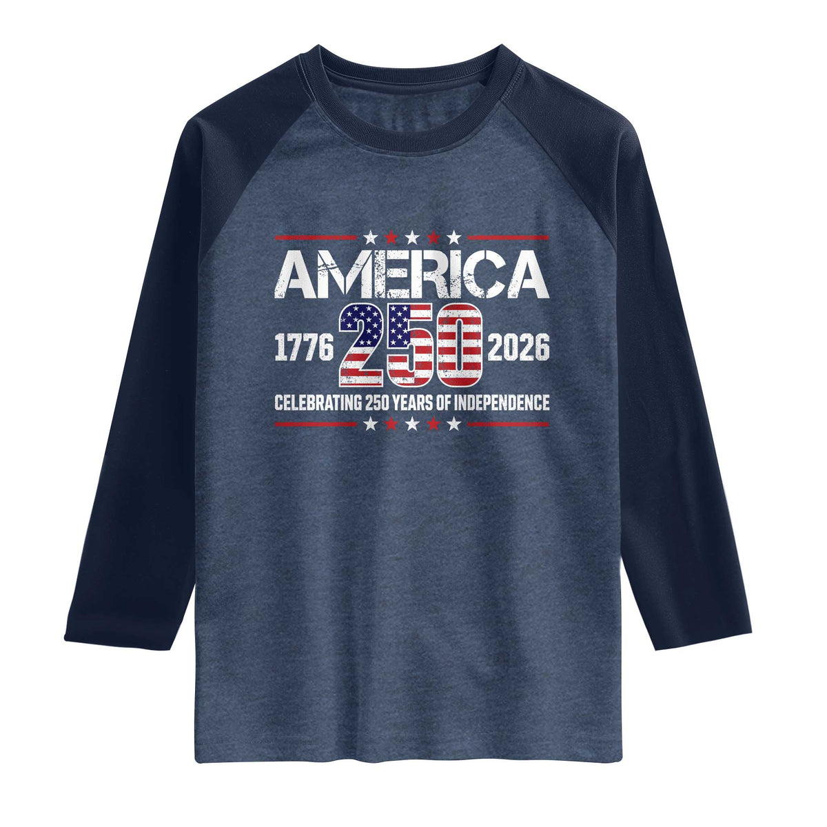 250th Anniversary Raglan Shirt American 250 Years Birthday Patriotic 1776 2026