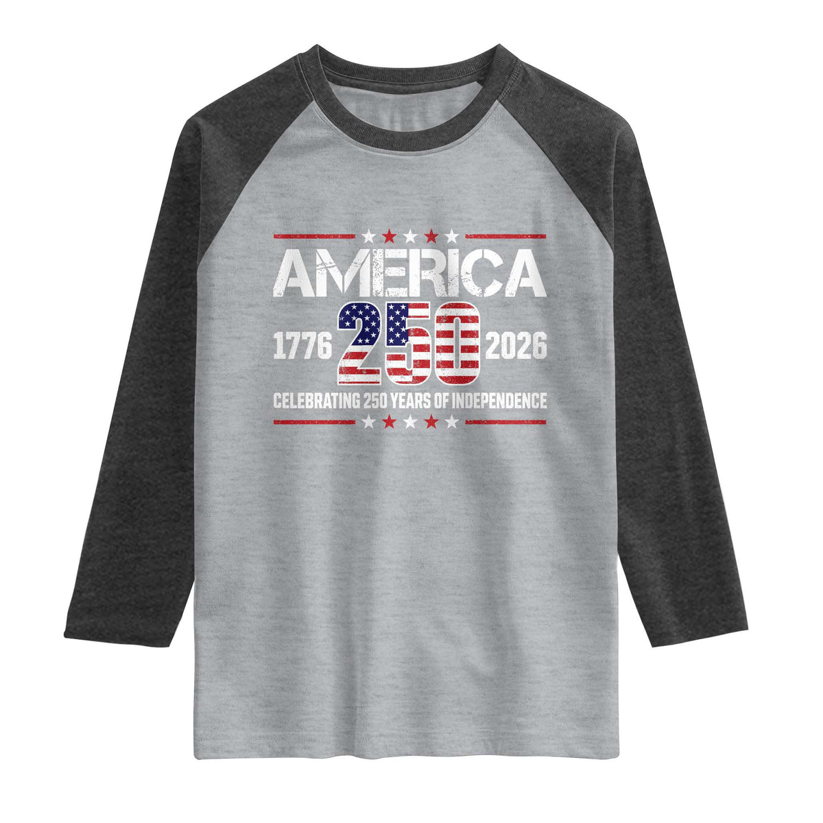 250th Anniversary Raglan Shirt American 250 Years Birthday Patriotic 1776 2026