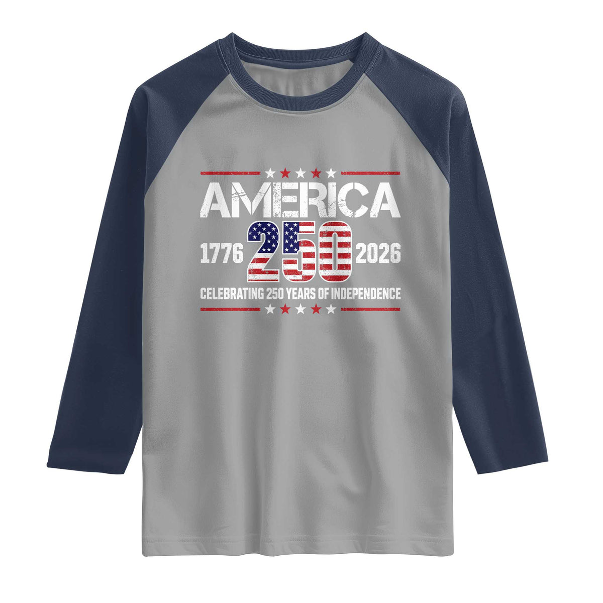 250th Anniversary Raglan Shirt American 250 Years Birthday Patriotic 1776 2026