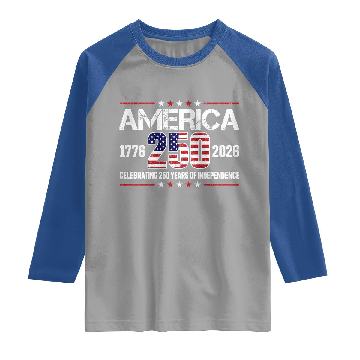 250th Anniversary Raglan Shirt American 250 Years Birthday Patriotic 1776 2026